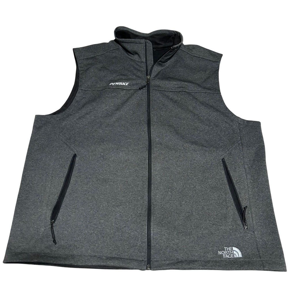 The North Face Vest Mens XXL Grey Penske WindWall Softshell Full Zip